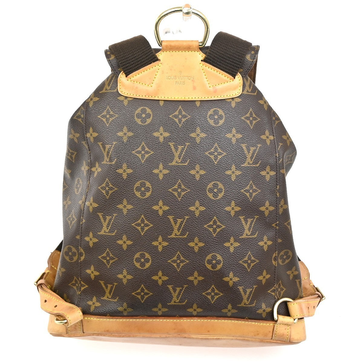 LOUIS VUITTON Montsouris GM Backpack Bag Monogram Leather Brown M51135 97TA524