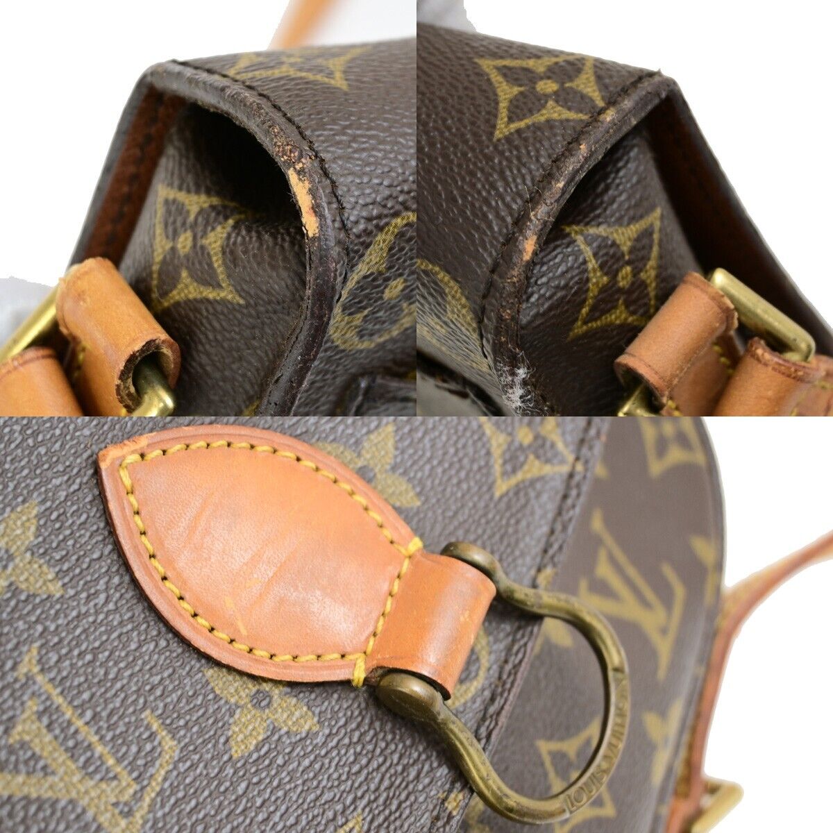 LOUIS VUITTON Saint Cloud MM Shoulder Bag Monogram Leather Brown M51243 65FB335