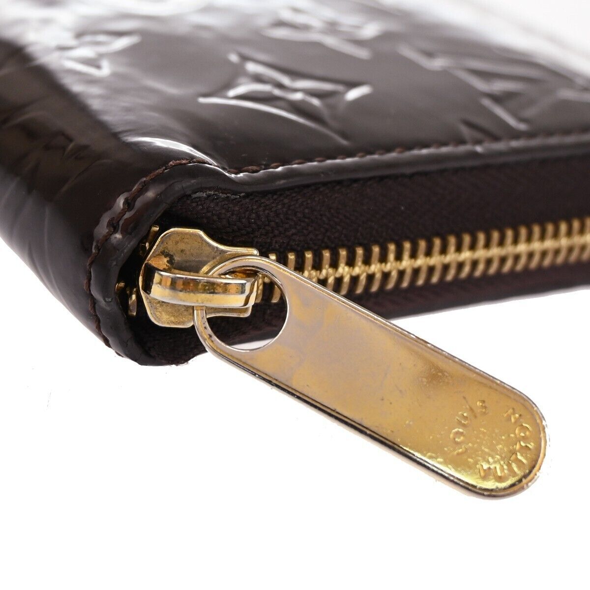 LOUIS VUITTON Zippy Long Wallet Monogram Vernis Leather Amarante M93522 63GA192