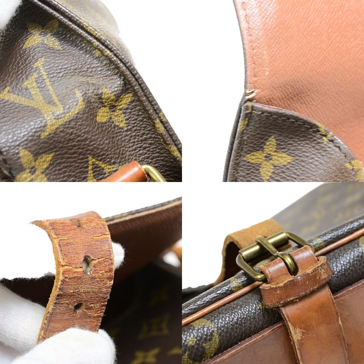 LOUIS VUITTON Cartouchiere GM Shoulder Bag Monogram Leather Brown M51252 65YF284