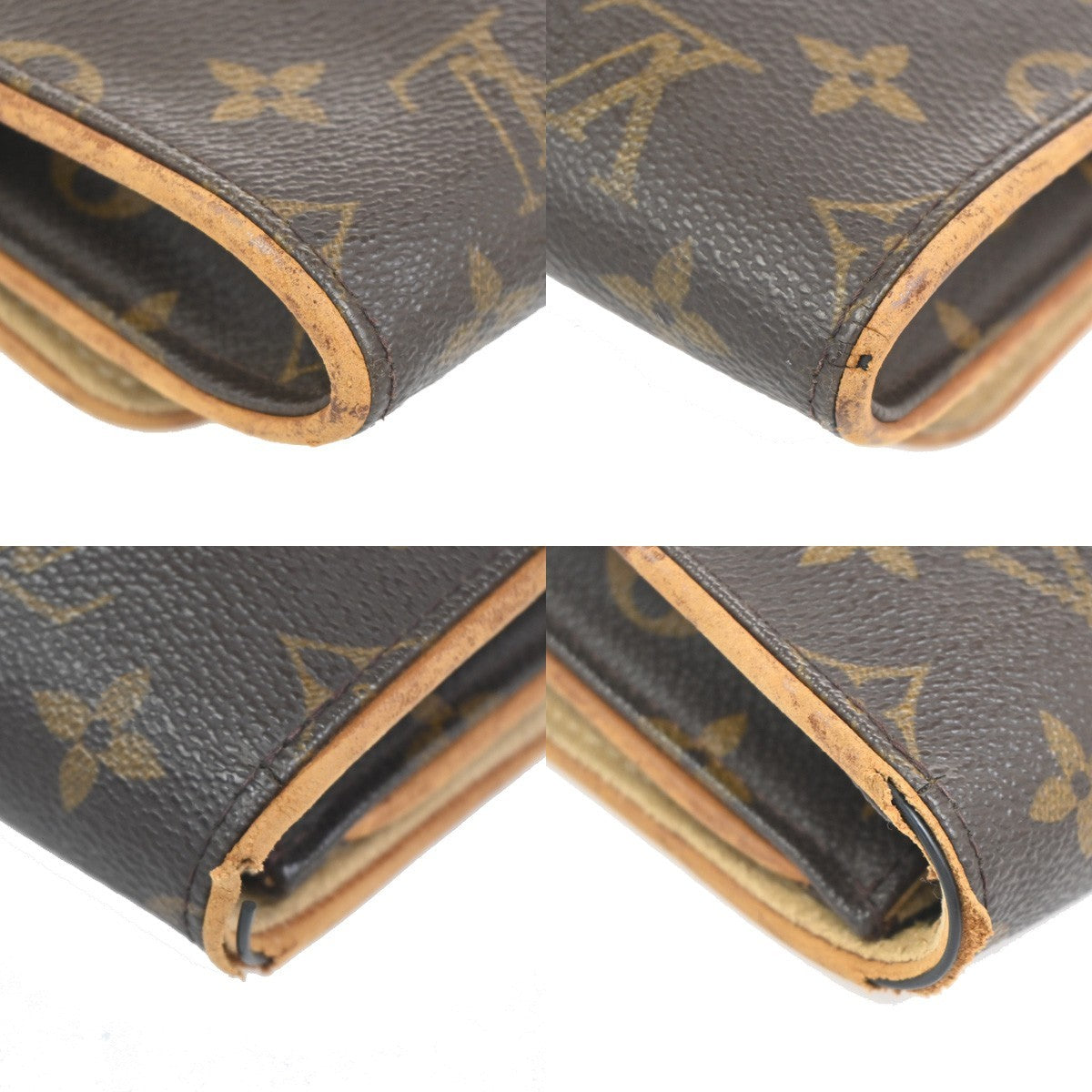 LOUIS VUITTON Pochette Twin GM 2Way Shoulder Bag Monogram Brown M51852 33KC733