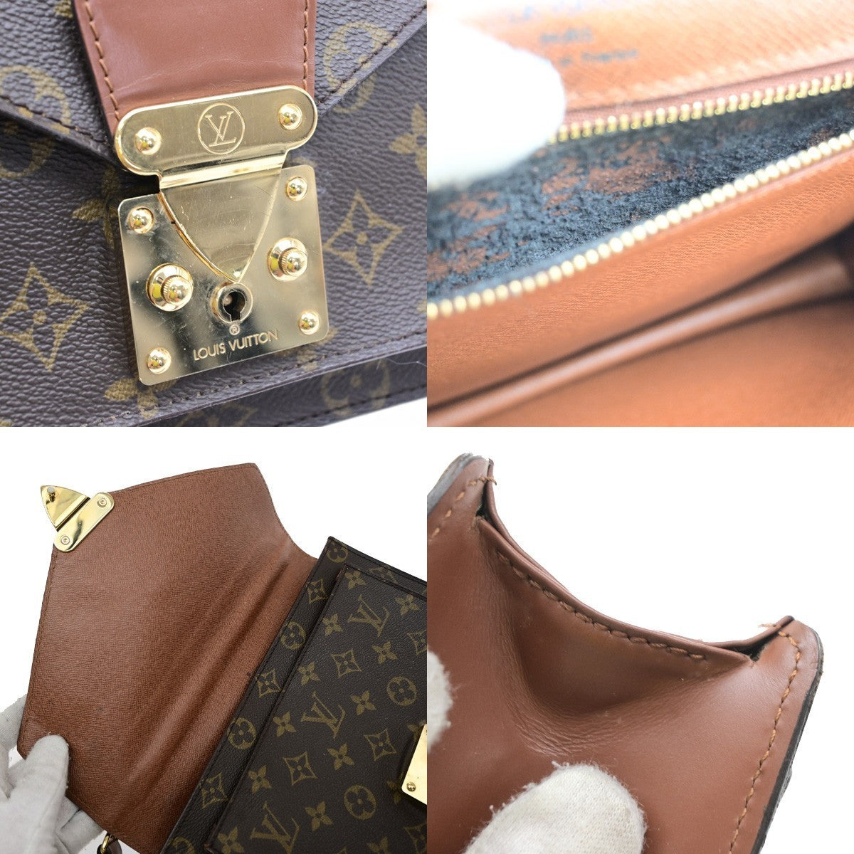 LOUIS VUITTON Monceau 26 2Way Shoulder Hand Bag Monogram Leather M51187 77SA171