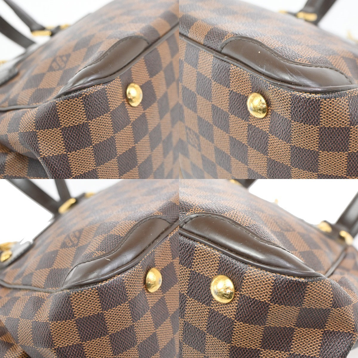 LOUIS VUITTON Verona PM Shoulder Bag Damie Ebene Leather Brown N41117 17KB791