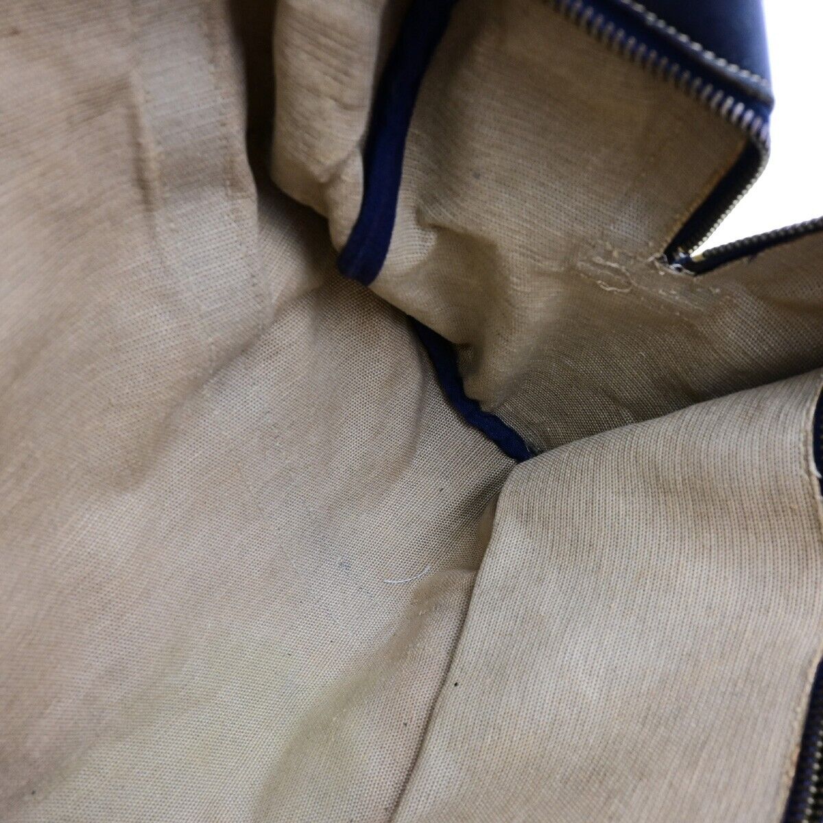 CELINE C Macadam Hand Bag Canvas Leather Navy Blue Made in Italy 02EB412