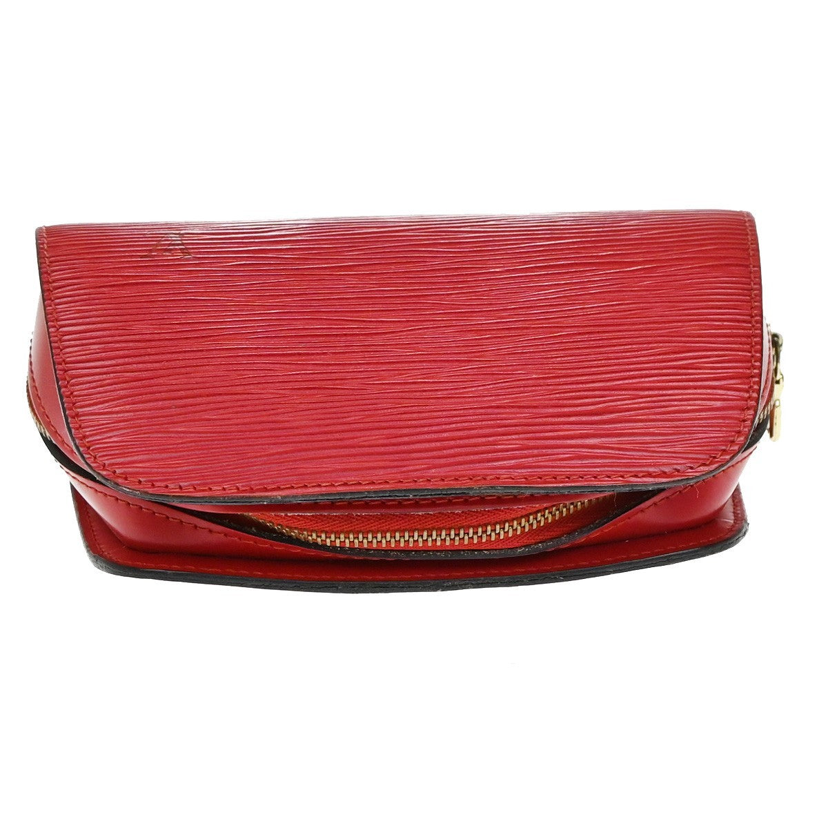 LOUIS VUITTON LV Logo Dauphine PM Pouch Bag Epi Leather Red M48447 05EG007