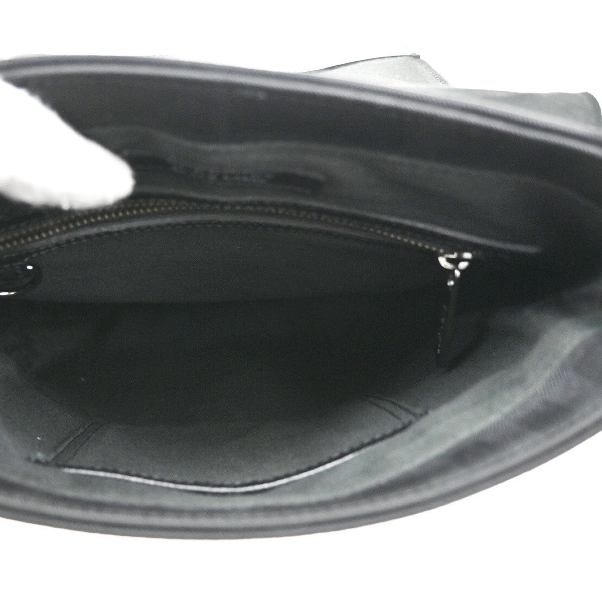 Burberry  Black Label Shoulder Bag Crossbody Check Nylon Leather Black 67CA360