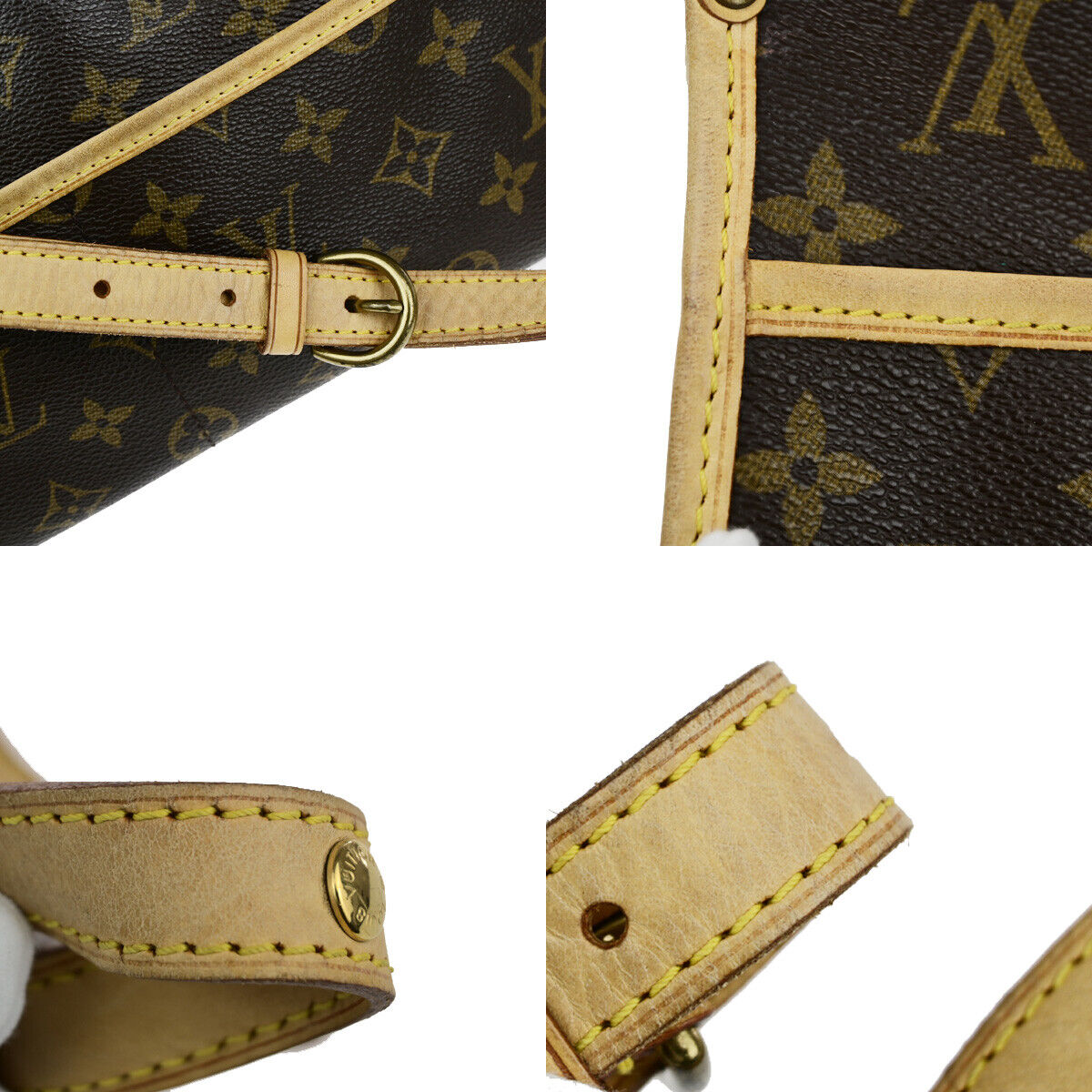 LOUIS VUITTON Popincourt Haut Shoulder Bag Monogram Leather Brown M40007 12SJ212