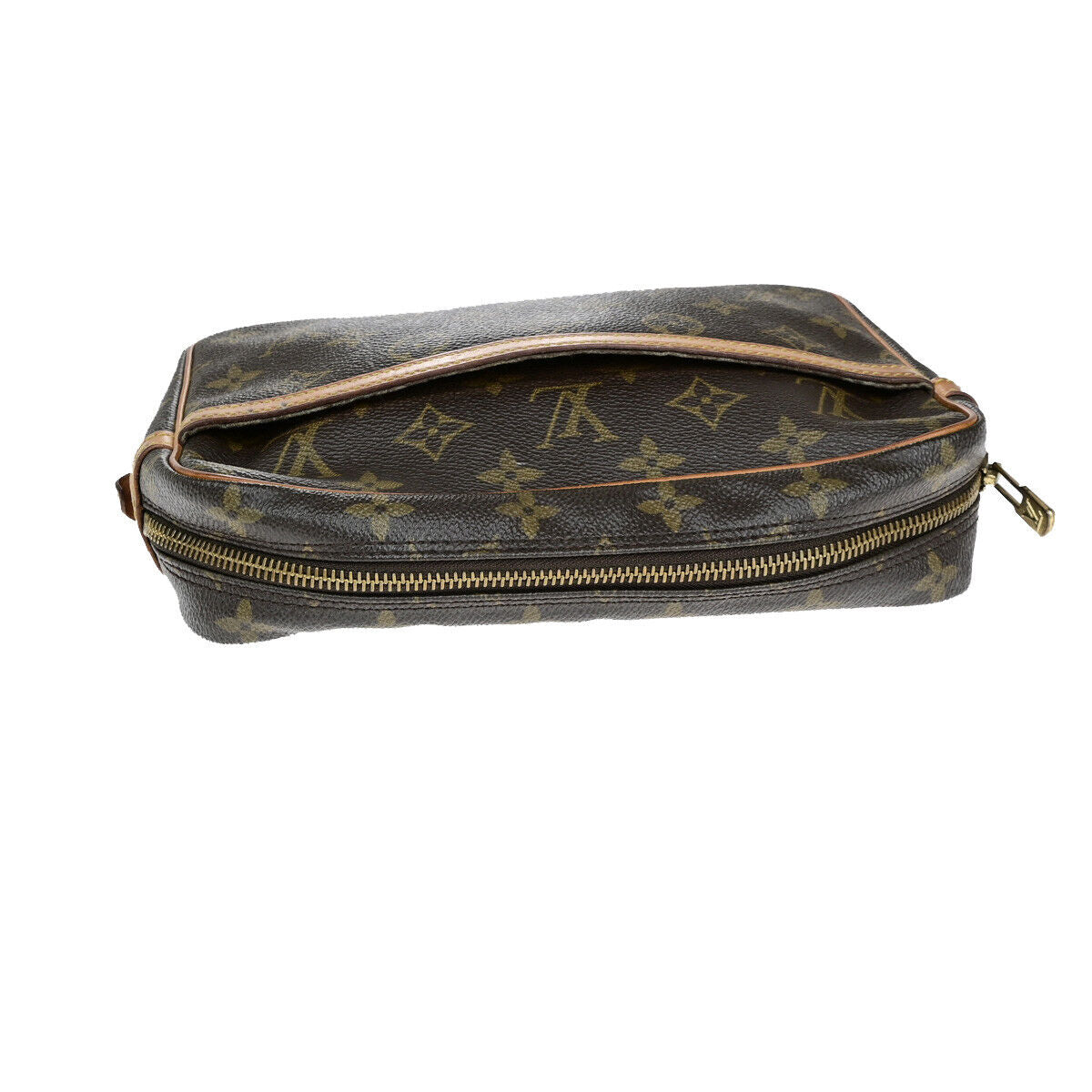 LOUIS VUITTON Compiegne 23 Clutch Hand Bag Monogram Leather Brown M51847 66YF186