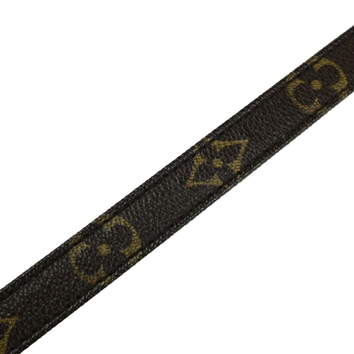 LOUIS VUITTON Shoulder Strap Monogram Leather Brown Gold Bag Accessory 69ED319