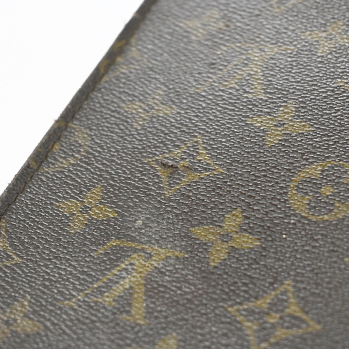 LOUIS VUITTON Serviette Fermoir Business Hand Bag Monogram Brown M53305 02KB490