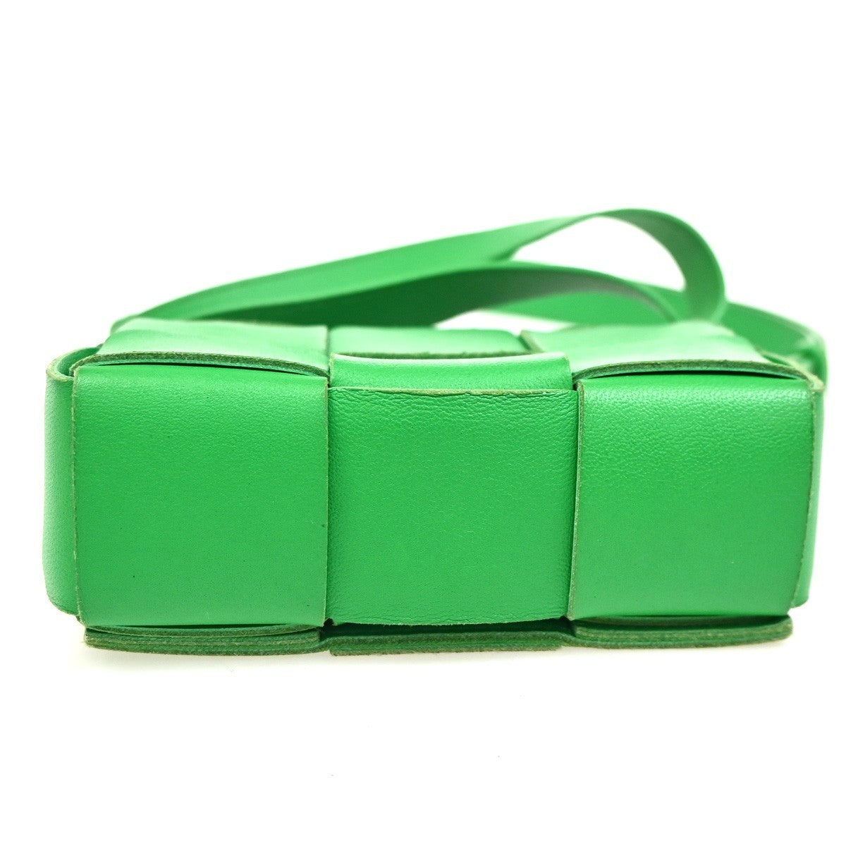 BOTTEGA VENETA Cassette Intrecciato Shoulder Bag Leather Green Parakeet 14ZA101