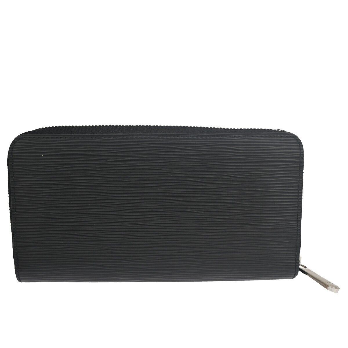 LOUIS VUITTON LV Logo Long Zippy Wallet Purse Epi Leather Black France 70GA629