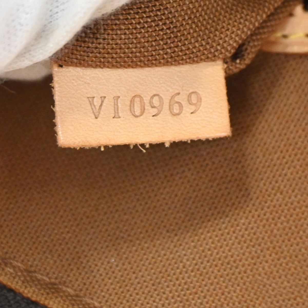 LOUIS VUITTON LV Logo Alma Hand Bag Monogram Leather Brown France M51130 84SA062