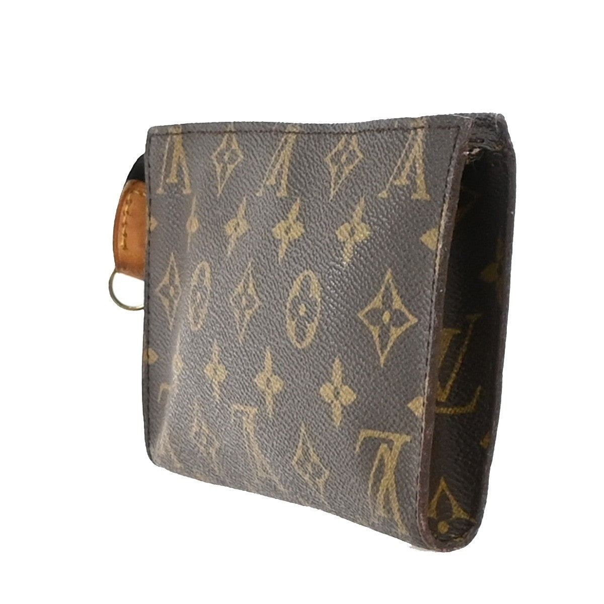 LOUIS VUITTON LV Logo Bucket GM Pouch Bag Monogram Leather Brown GHW 05PA020