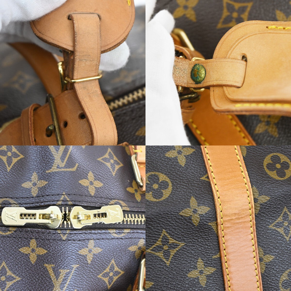 LOUIS VUITTON Keepall 60 Travel Hand Bag Monogram Leather Brown M41422 73EE235