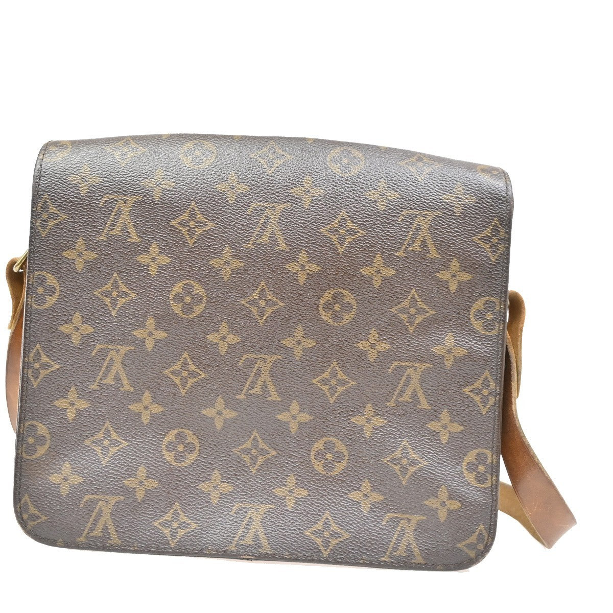 LOUIS VUITTON Cartouchiere GM Shoulder Bag Monogram Leather Brown M51252 64KB581