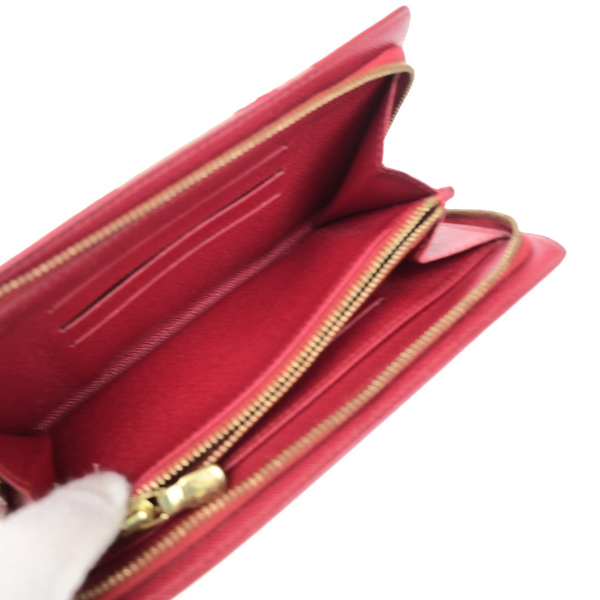LOUIS VUITTON Porte Monnaie Zip Ling Wallet Monogram Cherry Brown M95006 70YJ247