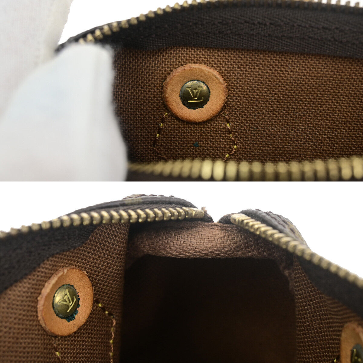 LOUIS VUITTON Mini Speedy 2Way Hand Bag Monogram Leather Brown M41534 97YF355