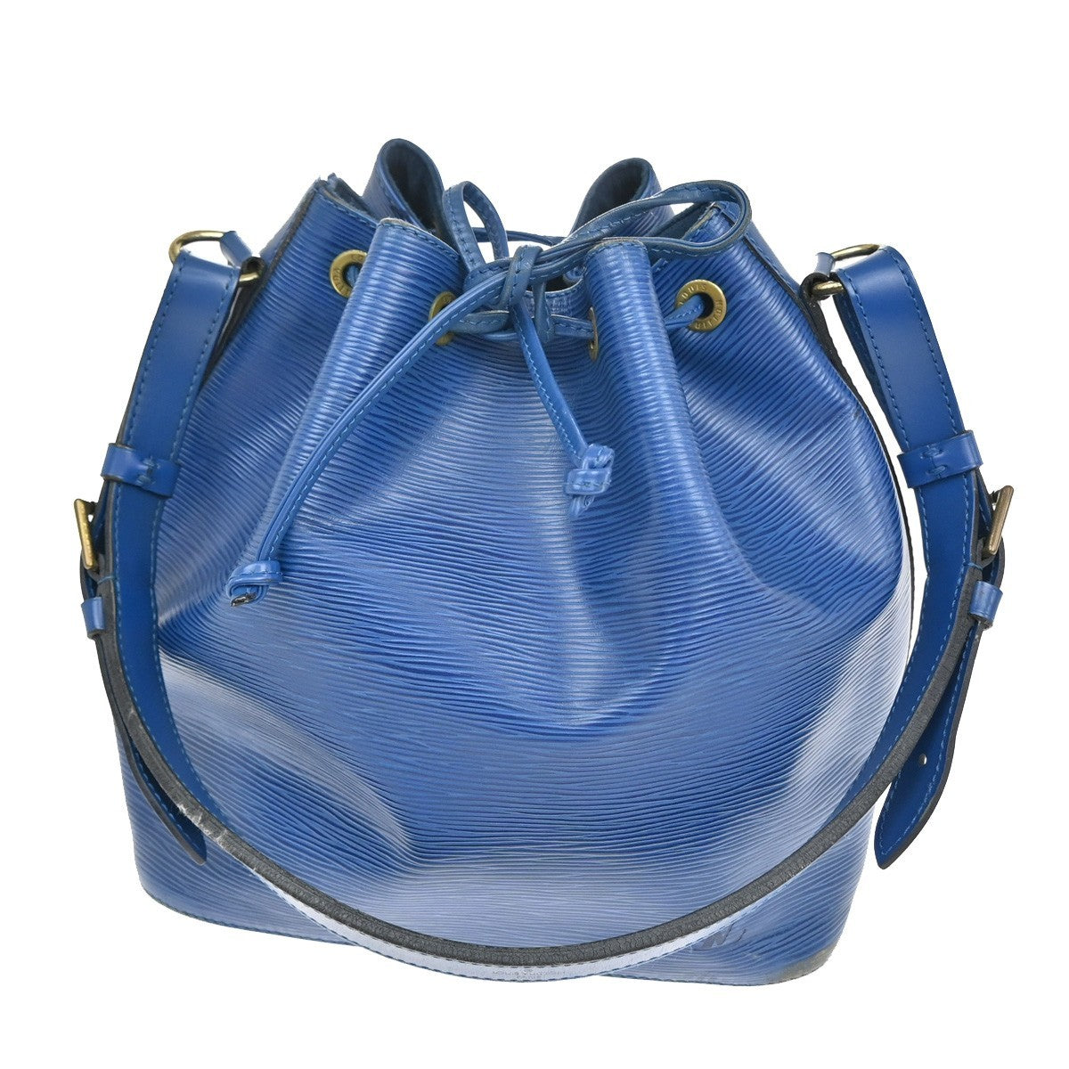 LOUIS VUITTON Petit Noe Drawstring Shoulder Bag Epi Leather Blue M44105 36EF305