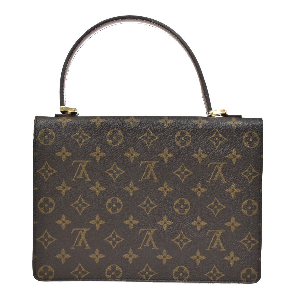 LOUIS VUITTON Concorde Hand Bag Monogram Leather Brown France M51190 70DA219