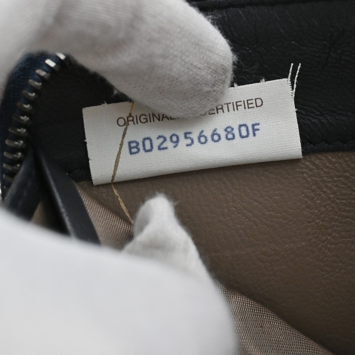 BOTTEGA VENETA Intrecciato Zip Around Long Wallet Embossing Leather Blue 69EE297