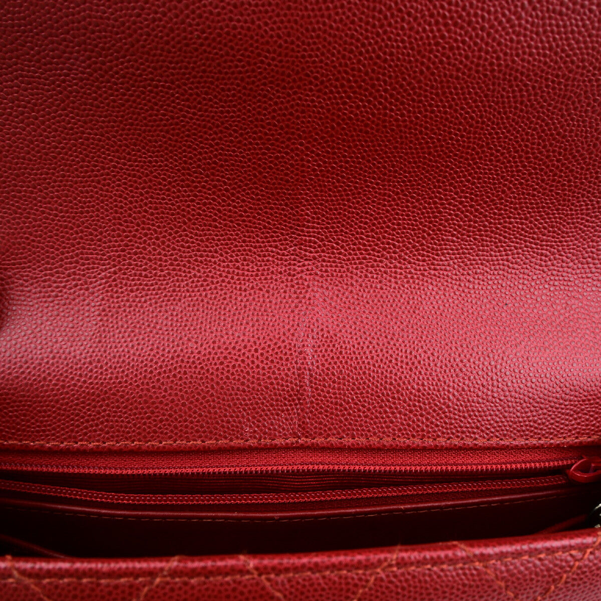 CHANEL CC Matelasse Hand Bag Grained Calfskin Leather Red SHW Vintage 626RK692