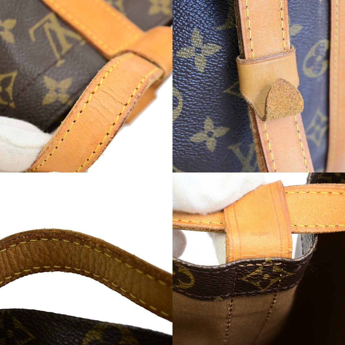 LOUIS VUITTON LV Randonnee GM Shoulder Bag Monogram Leather Brown M42244 11EE124