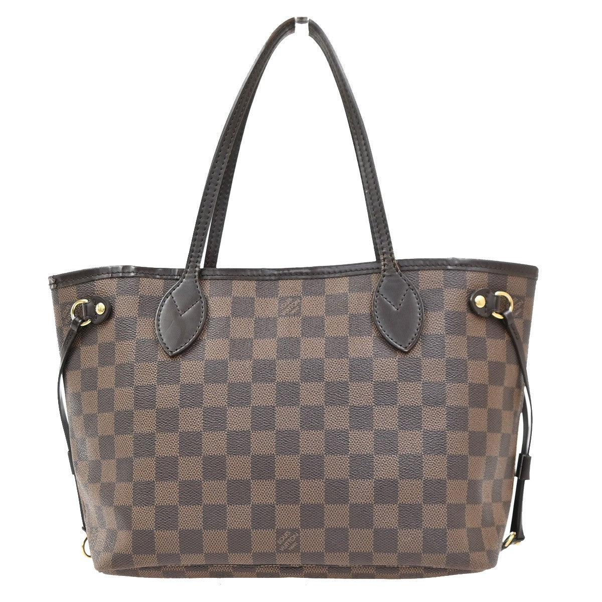 LOUIS VUITTON Neverfull PM Shoulder Tote Bag Damier Leather Brown N51109 98KP516