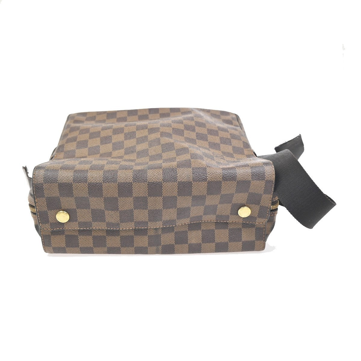 LOUIS VUITTON Naviglio Shoulder Bag Damier Ebene Leather Brown N45255 66CA753