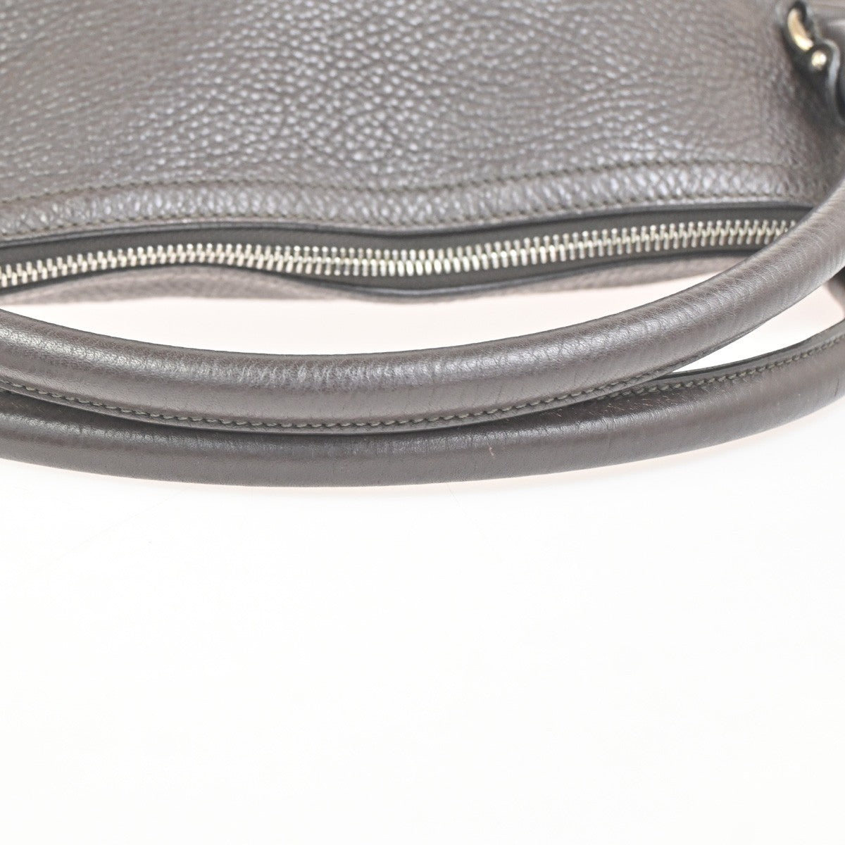 SALVATORE FERRAGAMO Gancini Hand Tote Bag Leather Brown SHW Italy 32KC800