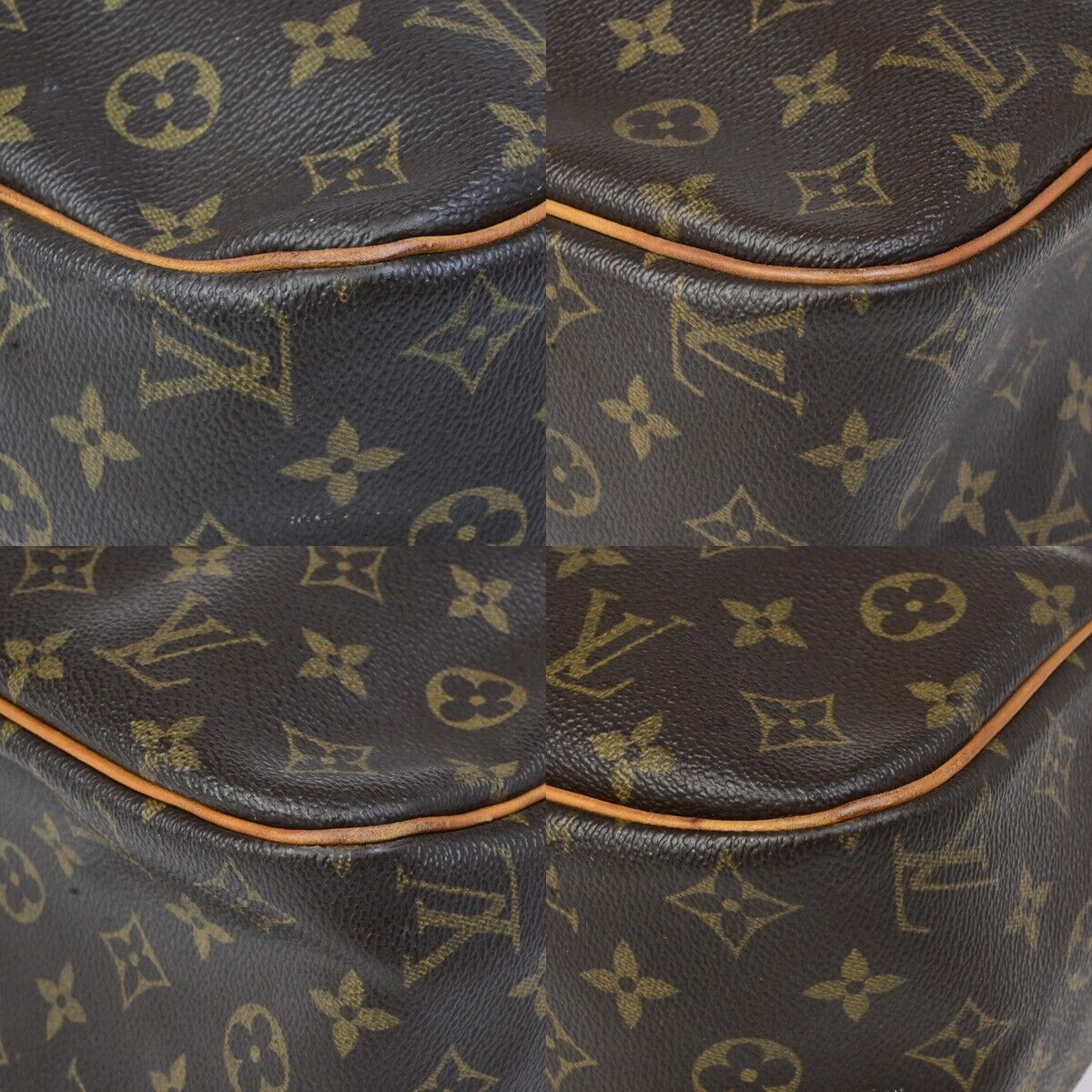 LOUIS VUITTON LV Logo Cite GM Shoulder Bag Monogram Leather Brown M51181 87ED376