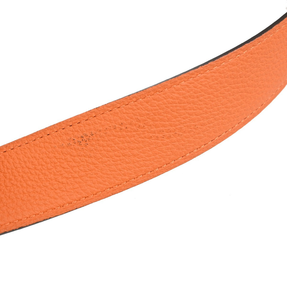 HERMES Constance Reversible Buckle Belt Size 100 Leather Brown Orange 89RF273