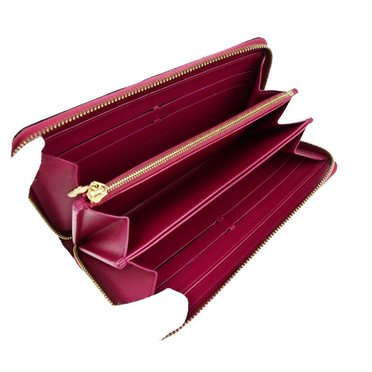 LOUIS VUITTON Long Zippy Wallet Monogram Vernis Leather Pink M91597 09EB261