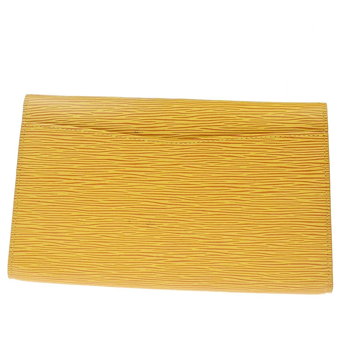 LOUIS VUITTON LV Logo Art Deco Clutch Hand Bag Epi Leather Yellow M52639 05KP509