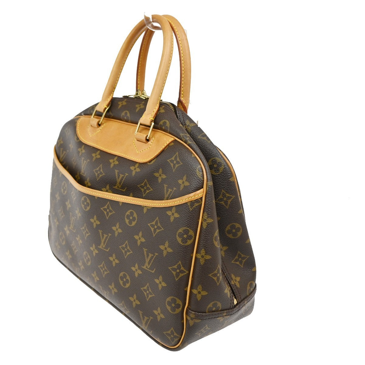 LOUIS VUITTON LV Logo Deauville Hand Bag Monogram Leather Brown M47270 75TA107