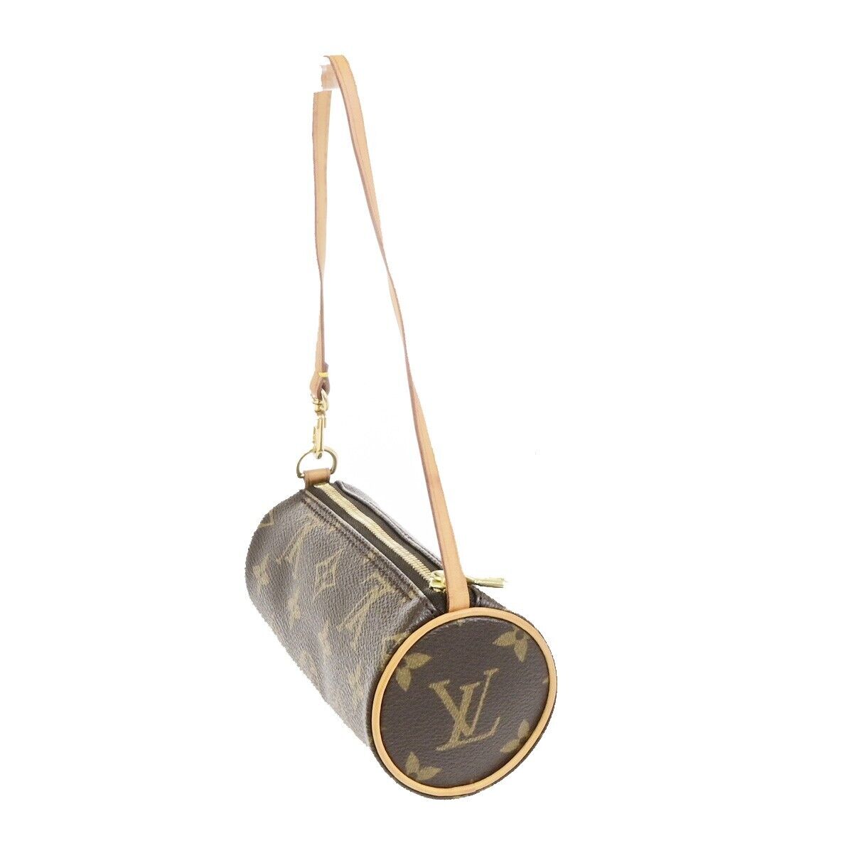 LOUIS VUITTON Logo Papillon Pochette Hand Bag Monogram Leather BN M51380 62FB514
