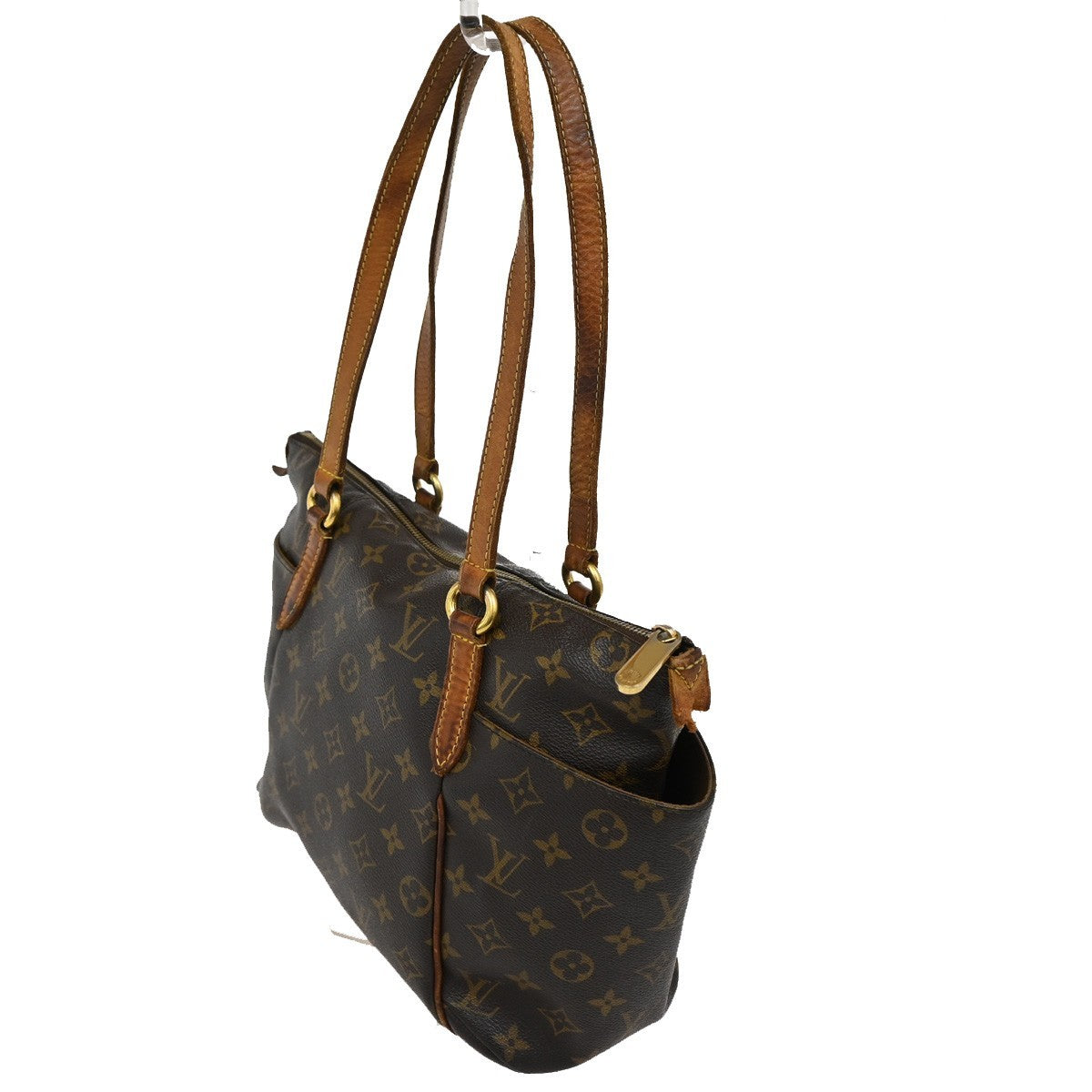 LOUIS VUITTON Logo Totally PM Shoulder Bag Monogram Leather Brown M56688 38KB590