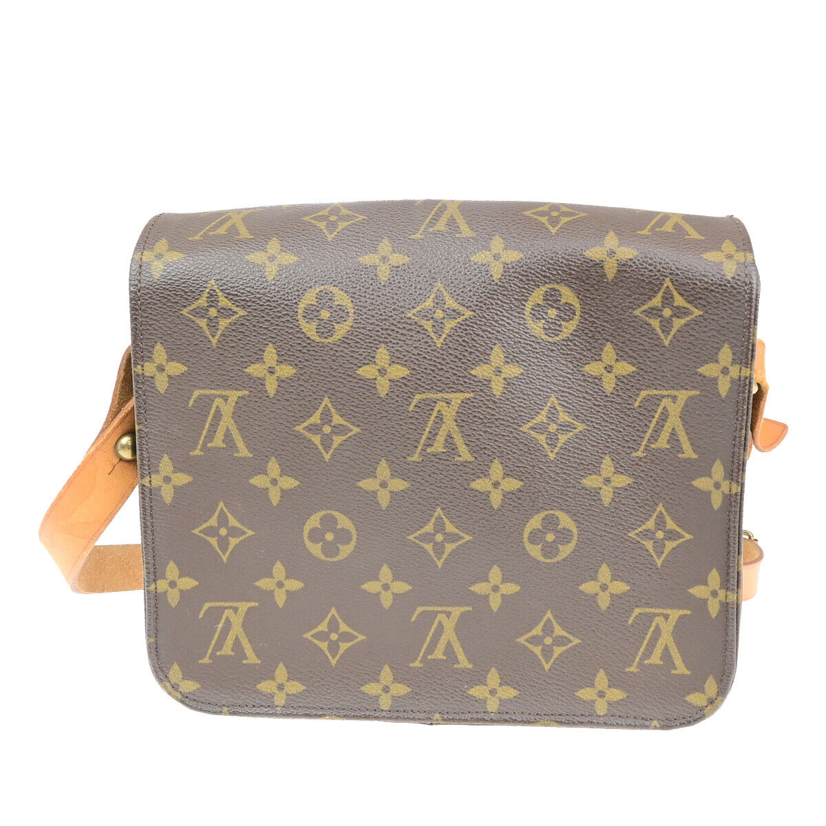 LOUIS VUITTON Cartouchiere MM Shoulder Bag Monogram Leather Brown M51253 62SJ519