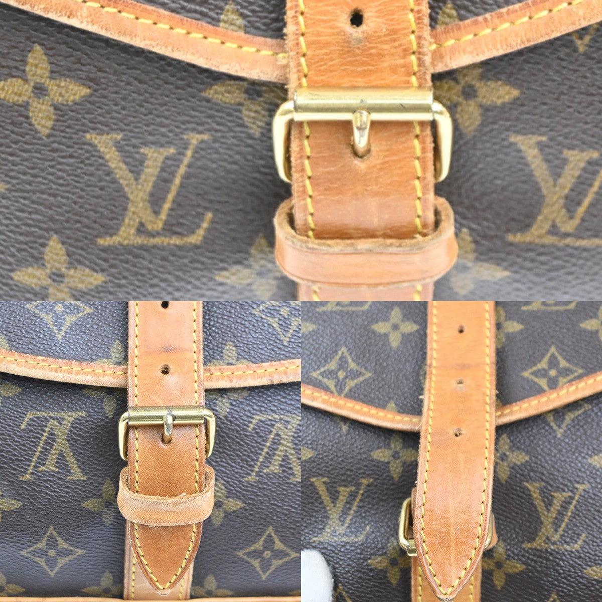 LOUIS VUITTON Saumur 35 Shoulder Bag Monogram Leather BN France M42254 82MA432