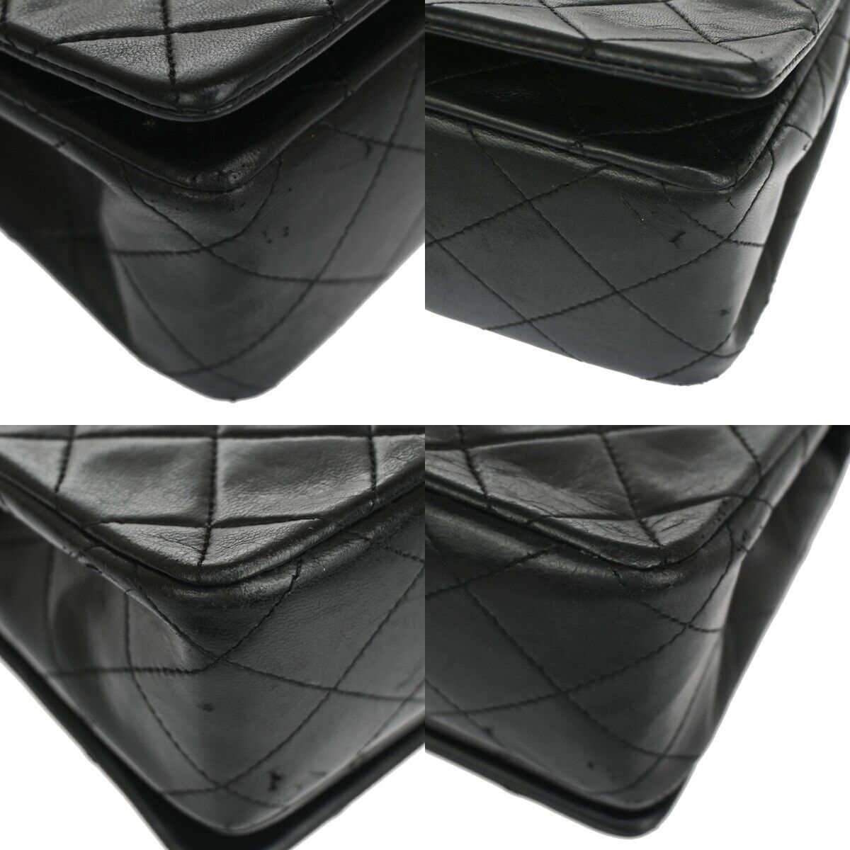 CHANEL CC Mini Matelasse Full Flap Chain Shoulder Bag Leather Black GHW 645LC499