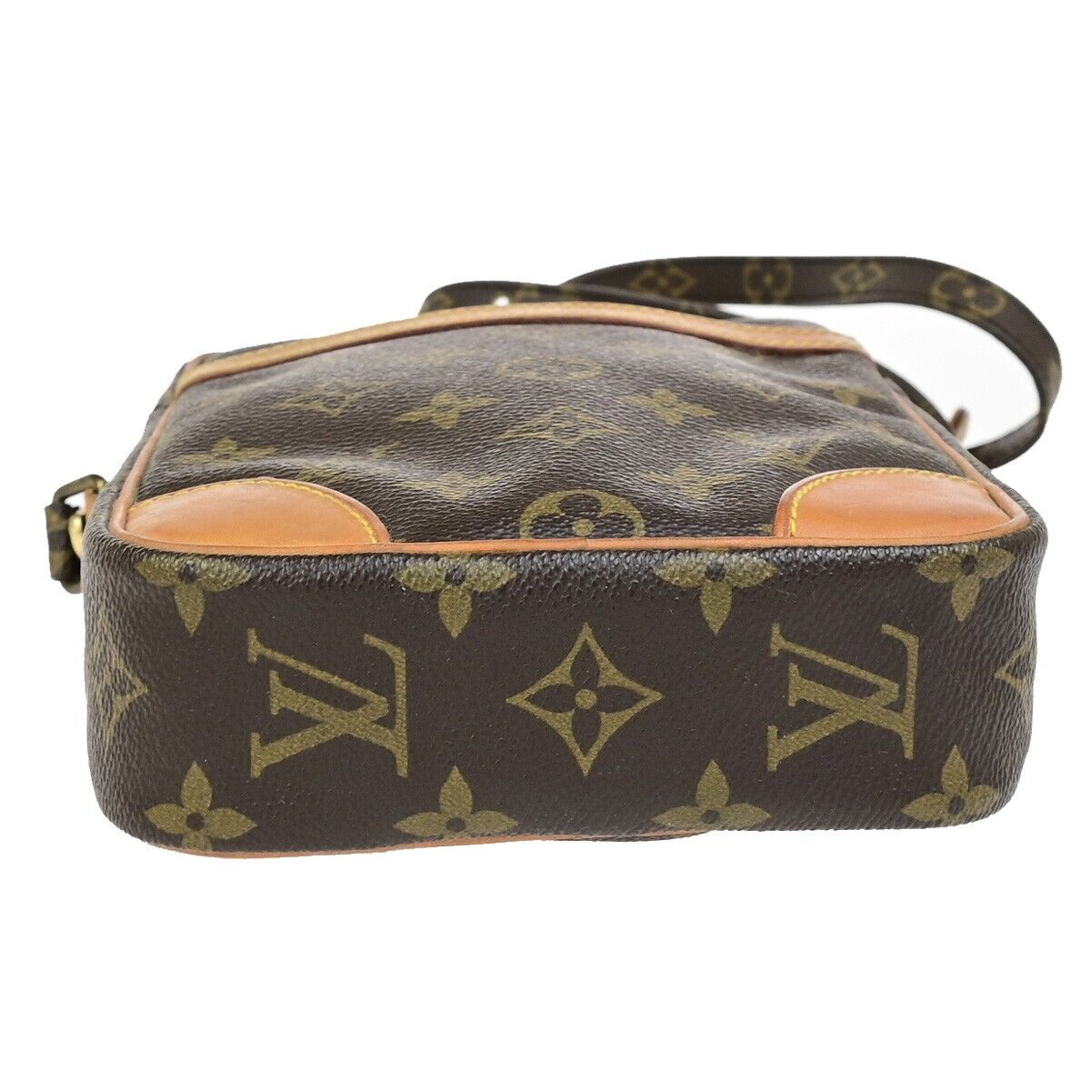 LOUIS VUITTON Danube Shoulder Bag Monogram Leather Brown France M45266 86FB310