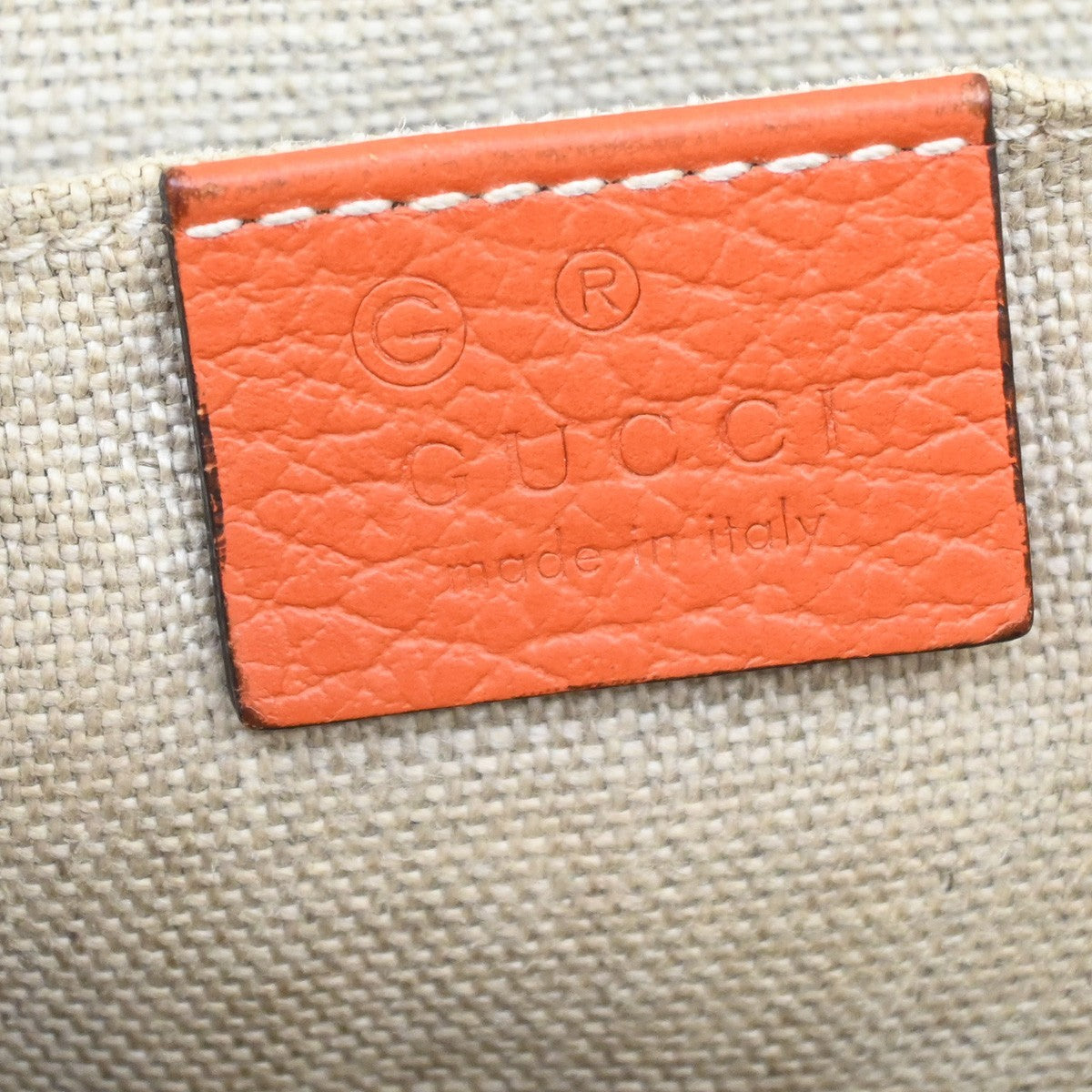 GUCCI Interlocking G 2Way Shoulder Hand Bag Leather Orange GHW Italy 87YJ199