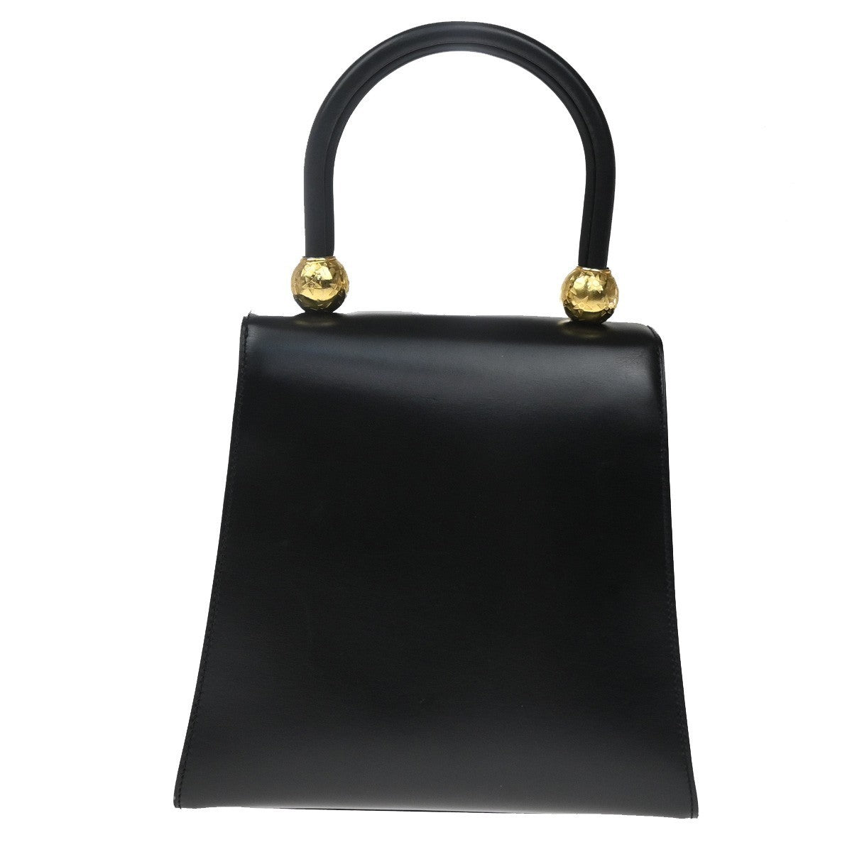 CELINE Logo Star Ball Top Handle Shoulder Hand Bag Leather BK GHW Italy 87YJ093