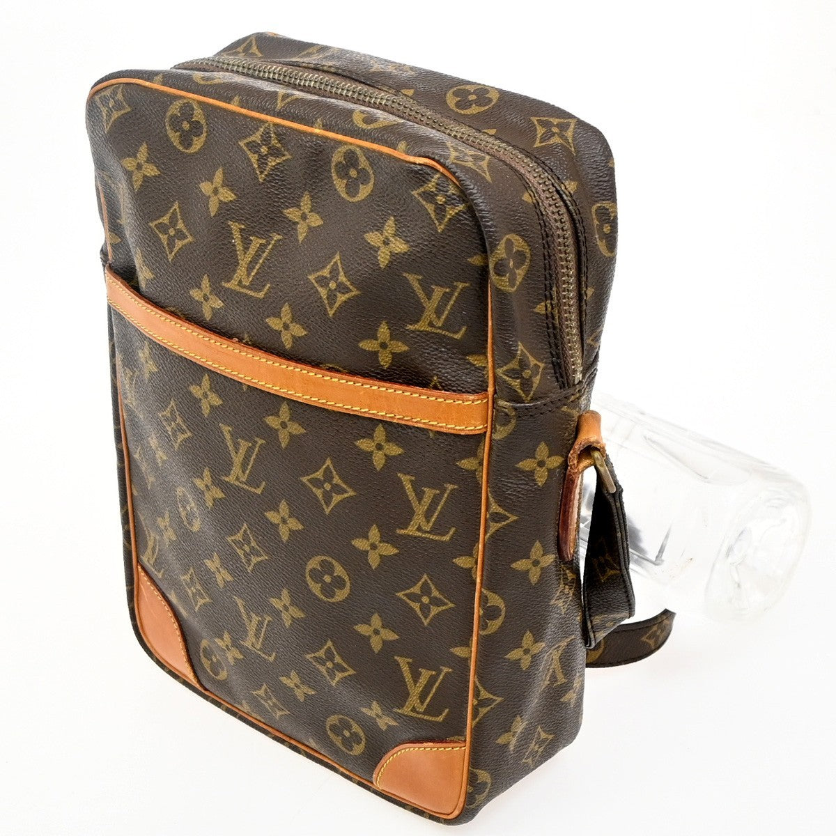 LOUIS VUITTON Logo Danube MM Shoulder Bag Monogram Leather Brown M45264 37KC060
