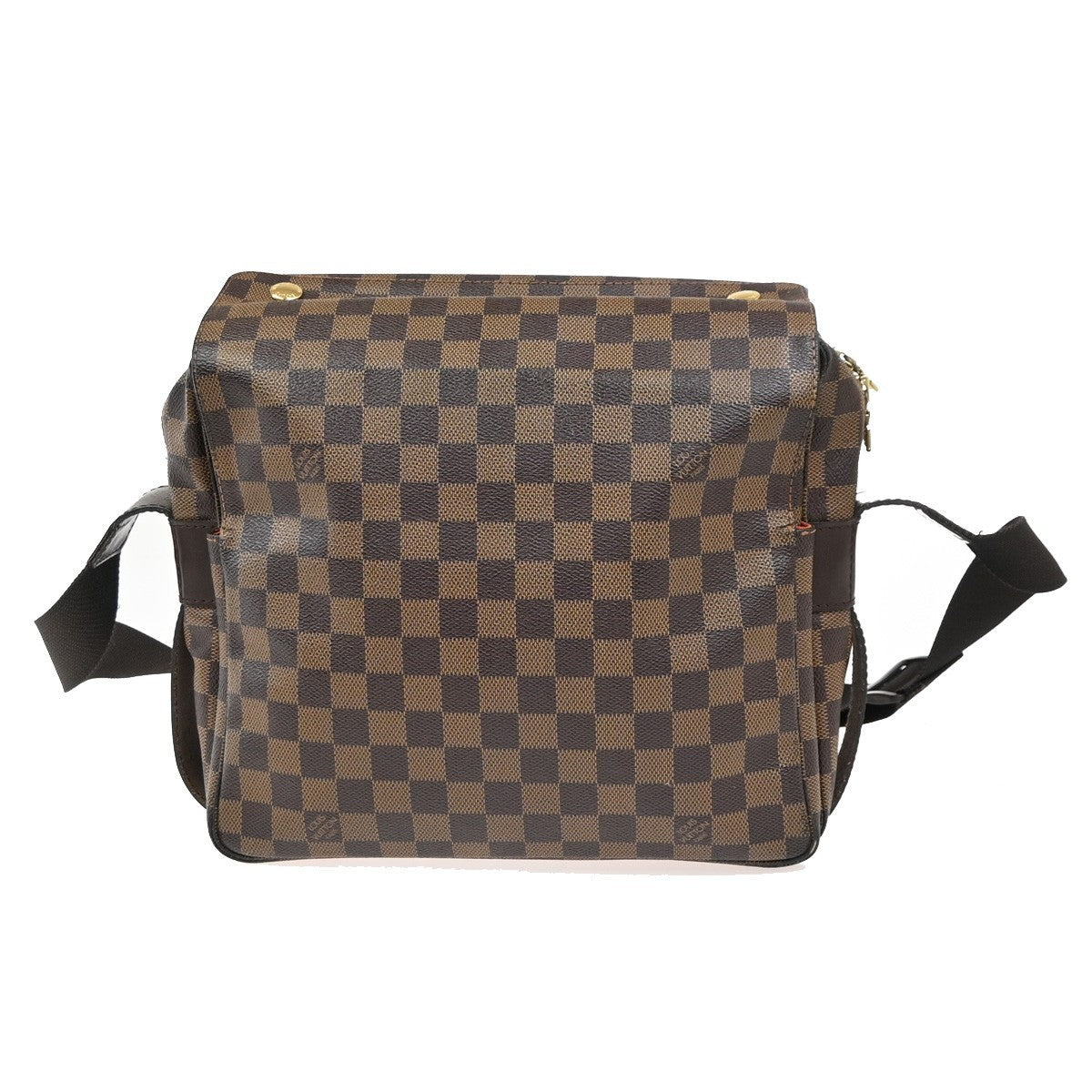 LOUIS VUITTON Naviglio Shoulder Bag Damier Ebene Leather Brown N45255 76ZA305
