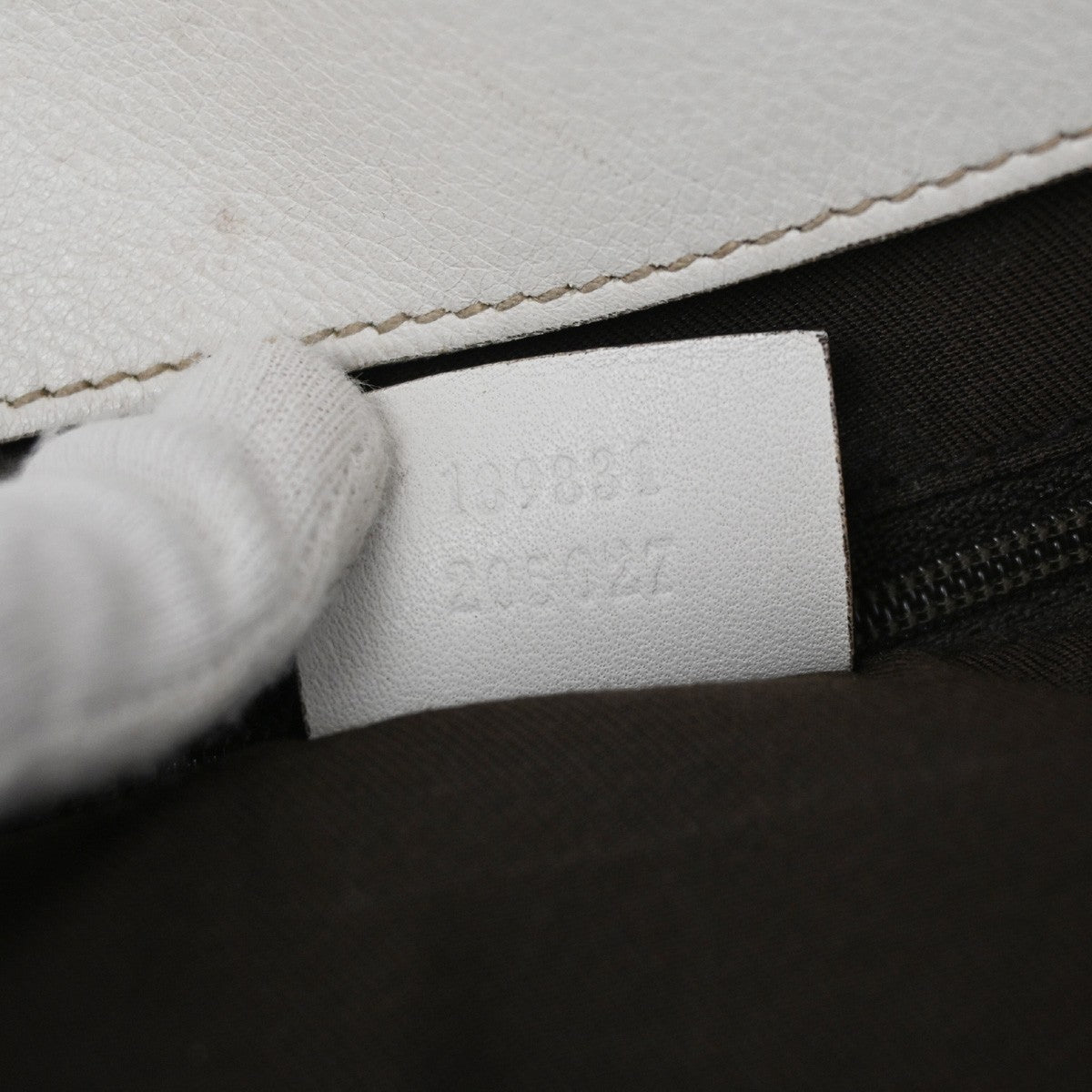 GUCCI Abbey GG Pattern D-Ring Shoulder Bag Canvas Leather BN White Italy 36ZA304