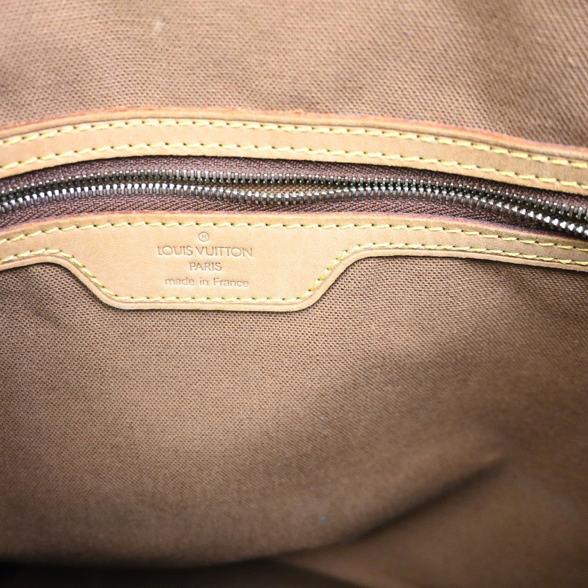 LOUIS VUITTON Cabas Mezzo Shoulder Bag Monogram Leather Brown M51151 83KC316