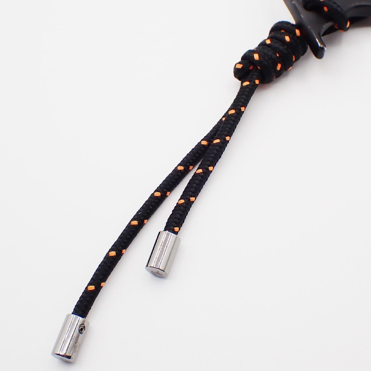 LOUIS VUITTON Porete Cles LV Shaped Rope Key Chain Black Silver MP2617 32KP063