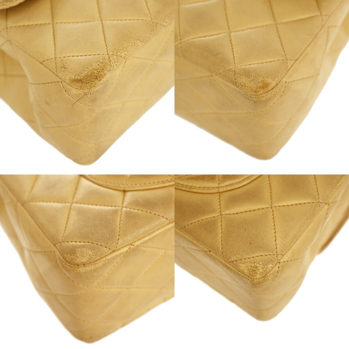 CHANEL CC Double Flap Paris Matelasse 23 Chain Shoulder Bag Leather BE 361RH385