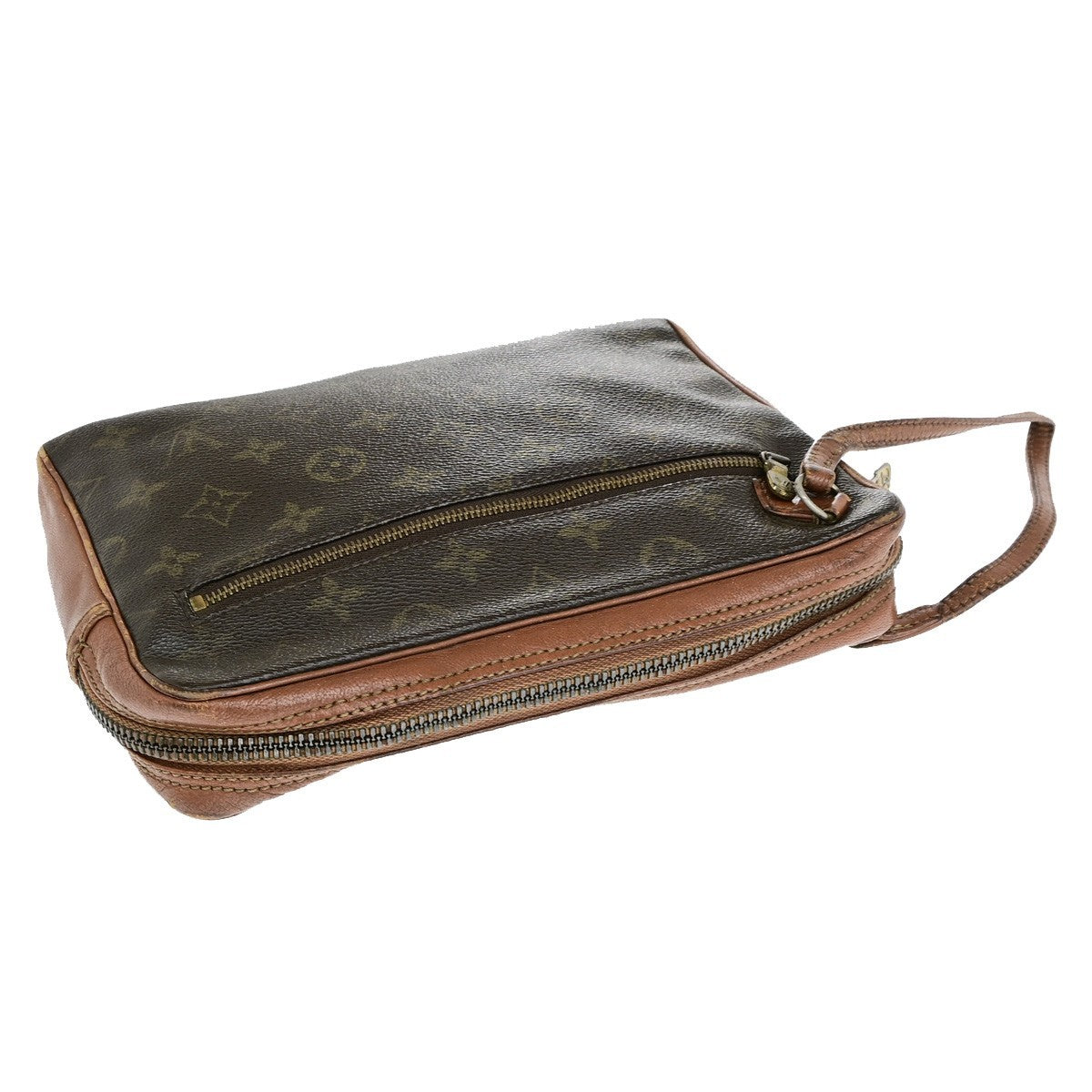 LOUIS VUITTON Sac Sport Clutch Hand Bag Monogram Leather Brown France 07KC335